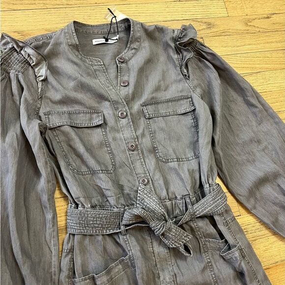 Rebecca Minkoff Marie washed gray jumpsuit - Picture 3 of 5